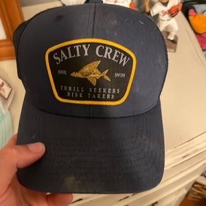 salty crew fishing hat very worn